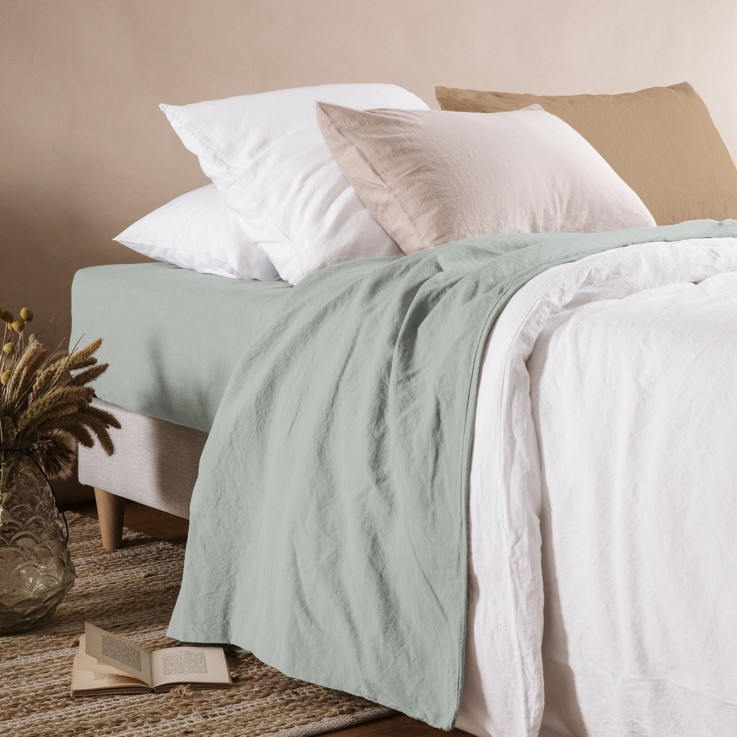 Housse de Couette Adulte Satin de Coton Bio lavé