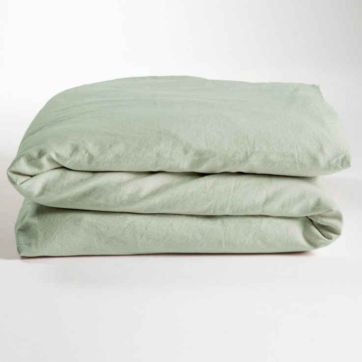 Housse de Couette Adulte Satin de Coton Bio lavé