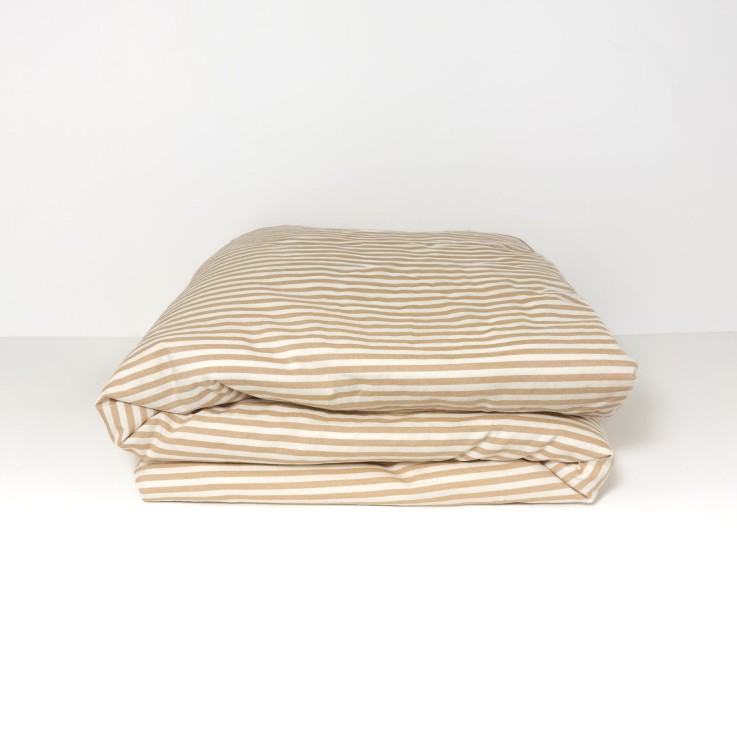 Housse de couette Percale de Coton Bio bébé rayé