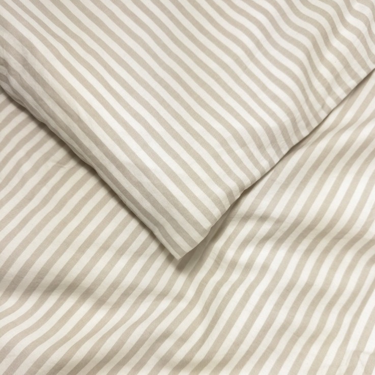 Housse de couette Adulte Percale de Coton Bio rayé