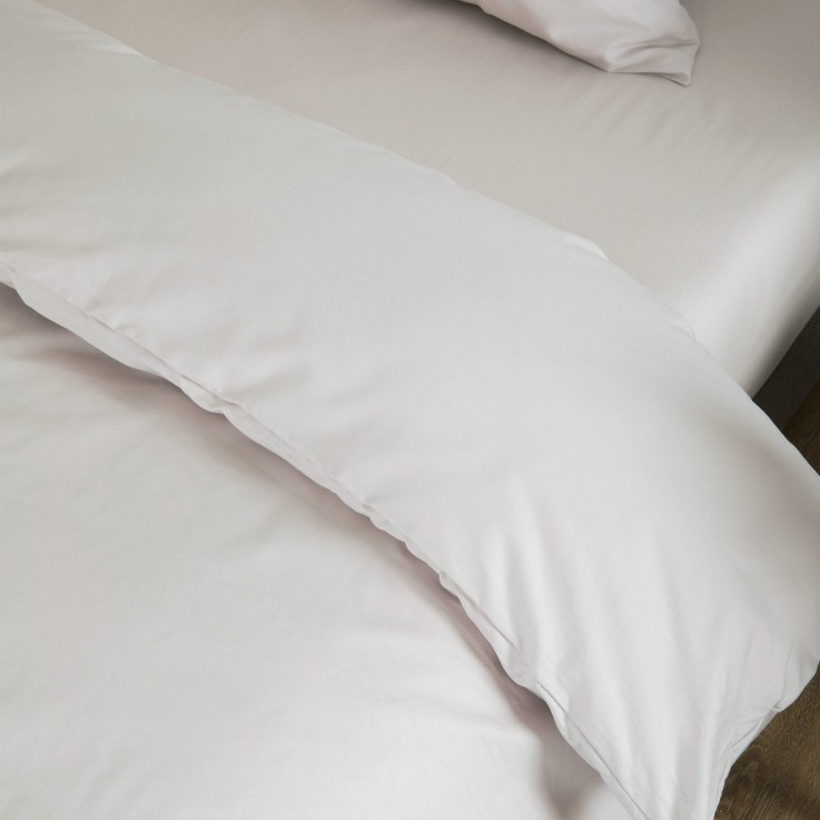 Housse de couette unie en Coton Bio pour lit 1 personne