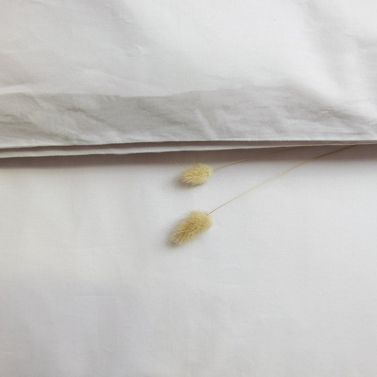 Housse de couette unie en Coton Bio pour lit 1 personne