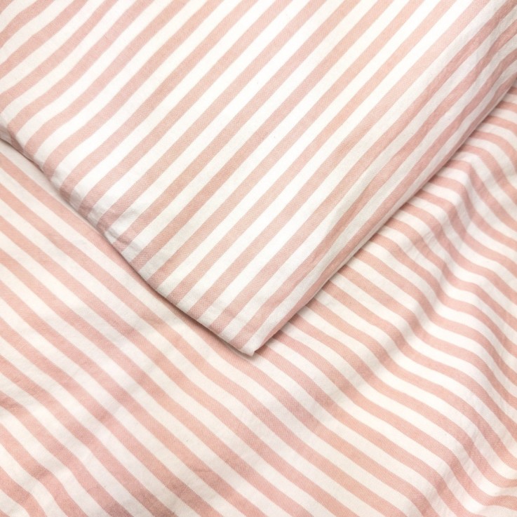 Housse de couette Adulte Percale de Coton Bio rayé