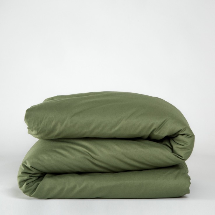 Housse de couette adulte en Coton Bio coloris uni