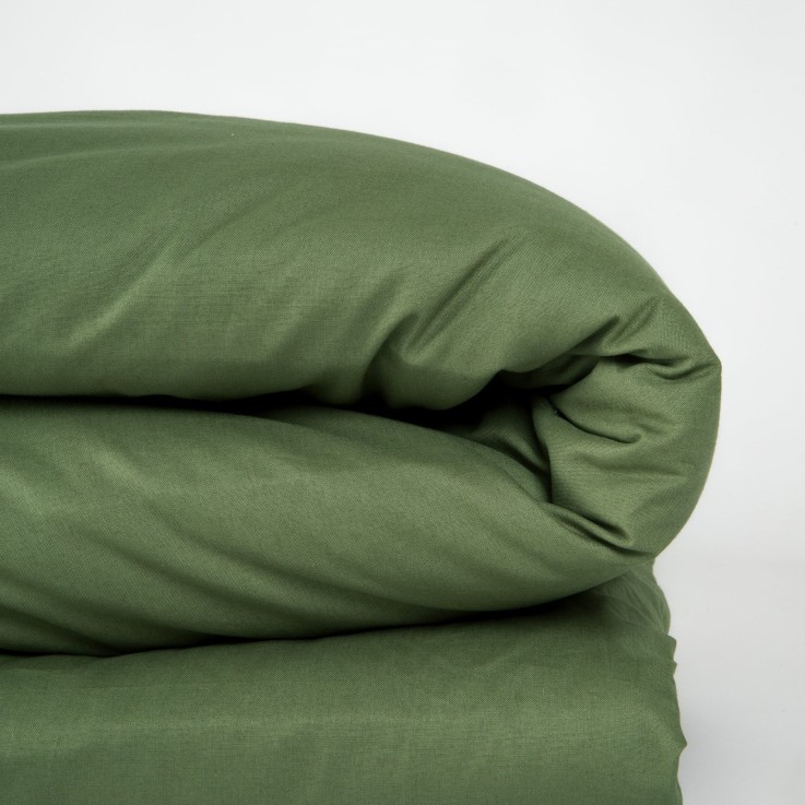 Housse de couette adulte en Coton Bio coloris uni