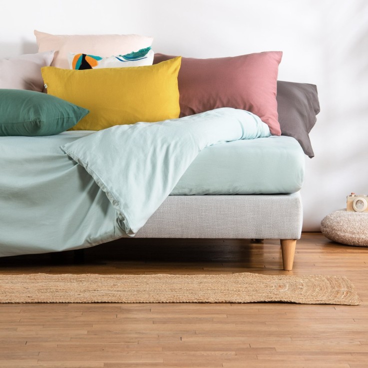 Housse de couette pur Coton Bio pour lit 1 personne