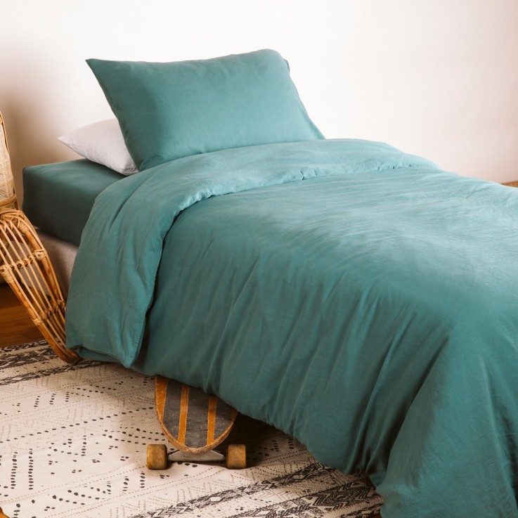 Housse de couette 1 personne pur Coton Bio