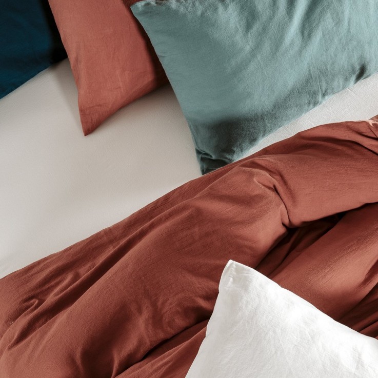 Housse de couette pur Coton Bio pour lit 1 personne