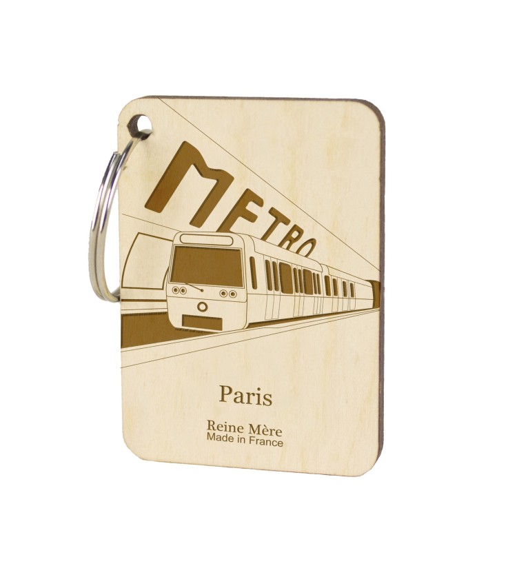 Porte-clés Plateforme métro en bois