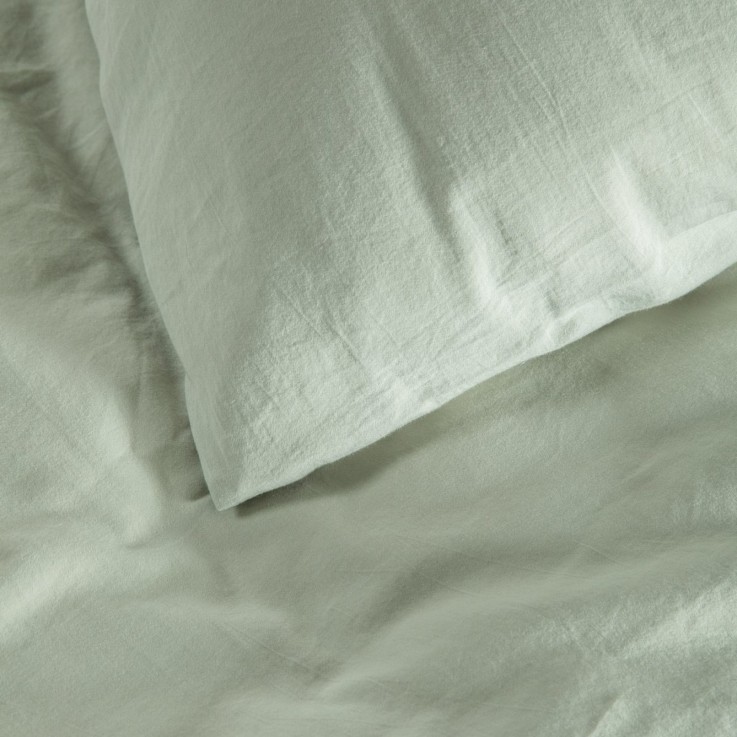 Housse de Couette Satin de Coton Bio lavé 1 personne