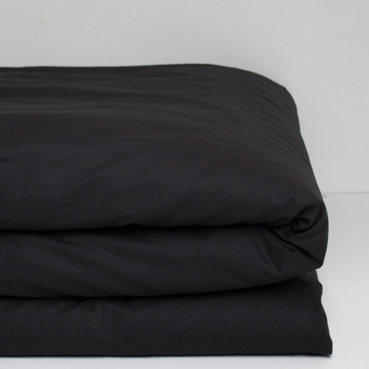 Housse de couette unie en Coton Bio pour lit 1 personne