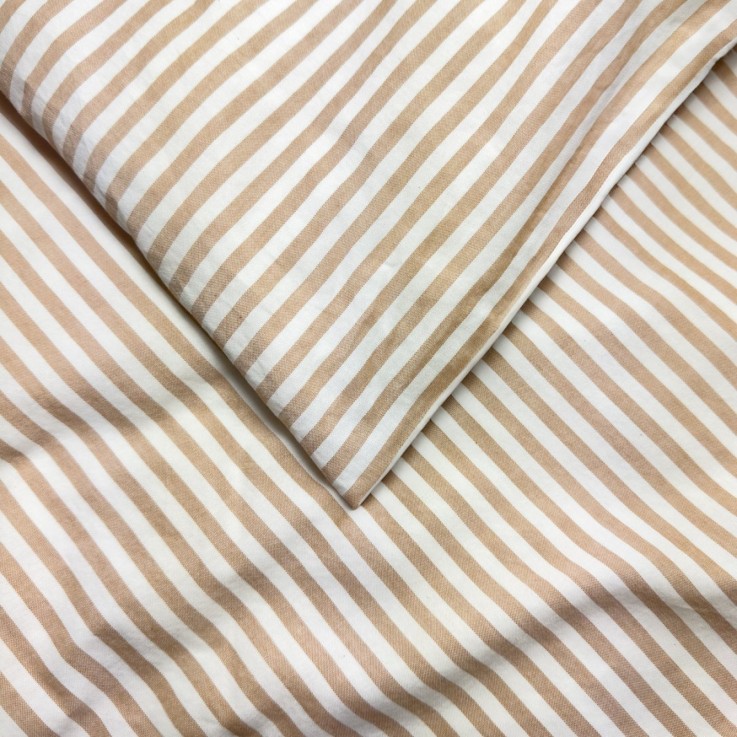Housse de couette Adulte Percale de Coton Bio rayé
