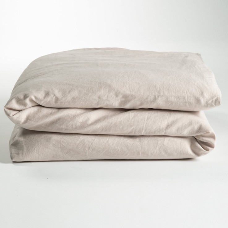 Housse de Couette Adulte Satin de Coton Bio lavé