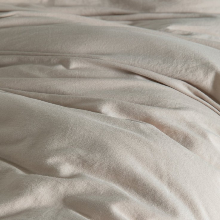 Housse de Couette Adulte Satin de Coton Bio lavé