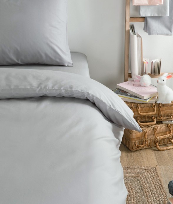 Housse de couette unie en...
