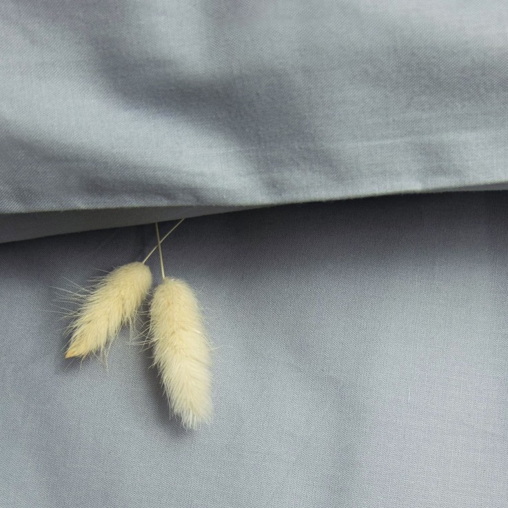Housse de couette unie en Coton Bio pour lit 1 personne