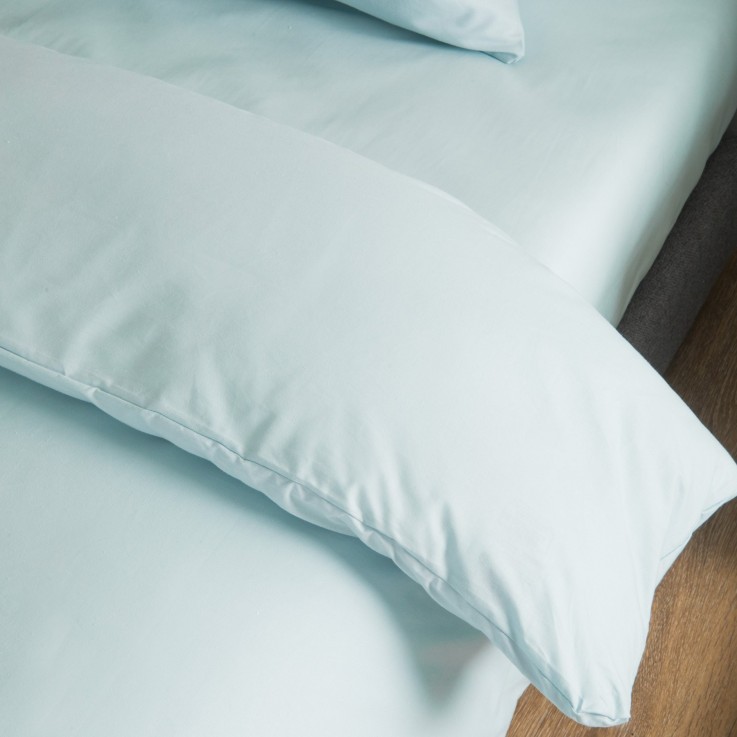 Housse de couette unie en Coton Bio pour lit 1 personne