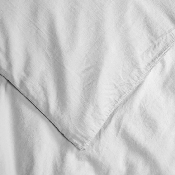 Housse de Couette Satin de Coton Bio lavé 1 personne