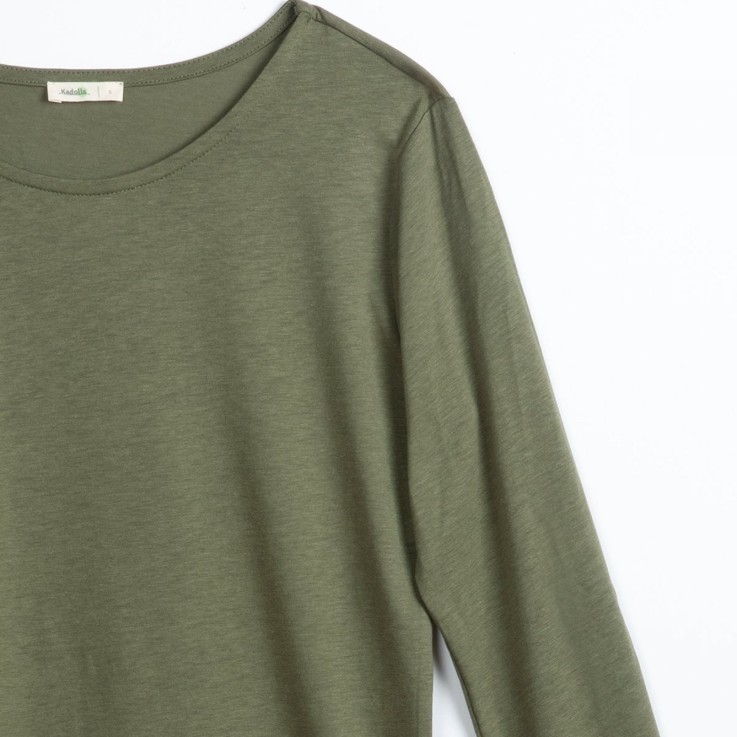 Haut de pyjama femme manches longues en Coton Bio et TENCEL™ Sonora