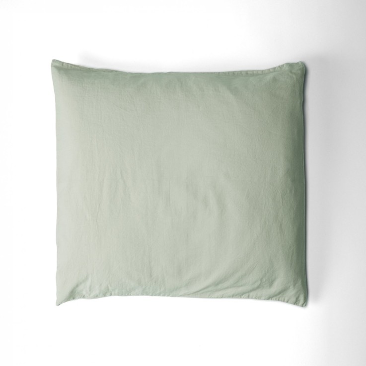 Taie d'oreiller Satin de Coton Bio lavé