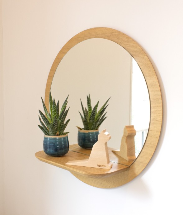 Miroir mural rond avec...