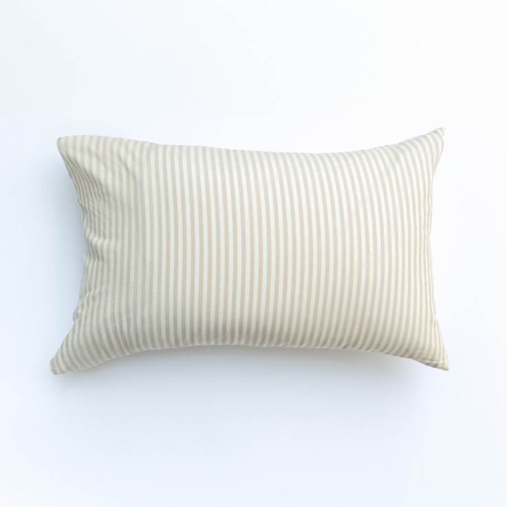 Taie d'oreiller Percale de Coton Bio rayé