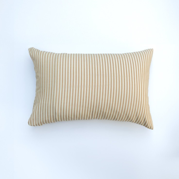 Taie d'oreiller Percale de Coton Bio rayé