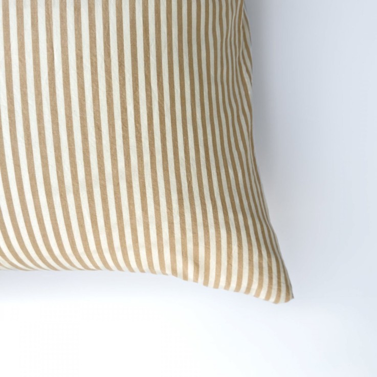 Taie d'oreiller Percale de Coton Bio rayé