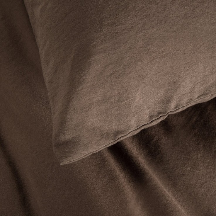 Taie d'oreiller Satin de Coton Bio lavé