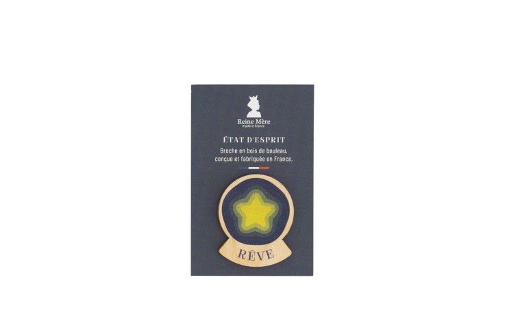 Broche magnétique en bois Rêve