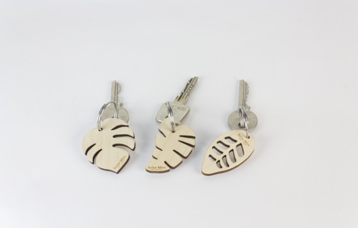 Porte-clés Tropique en bois de bouleau Banana