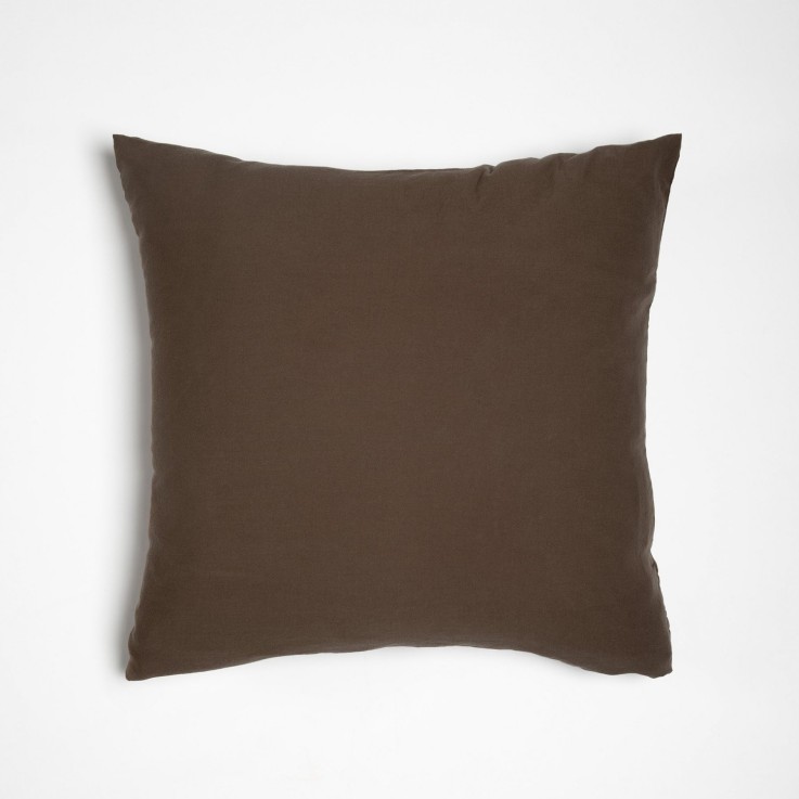 Taie d'oreiller Satin de Coton Bio lavé