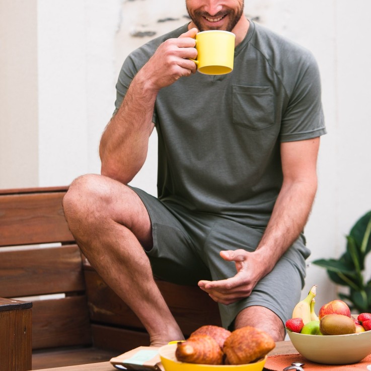Haut de pyjama homme en Coton Bio et TENCEL™ Sonora