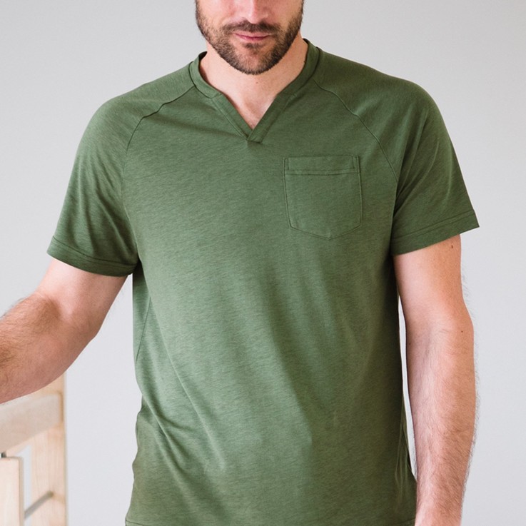 Haut de pyjama homme en Coton Bio et TENCEL™ Sonora