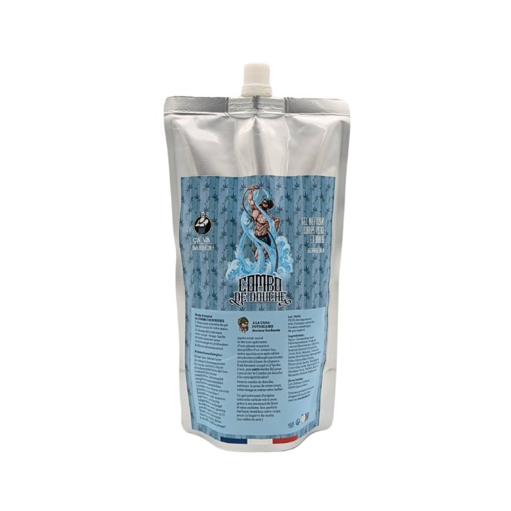 Recharge souple gel nettoyant 3-en-1 à la Cannapothicaire Senteur Chanvre (500ml)