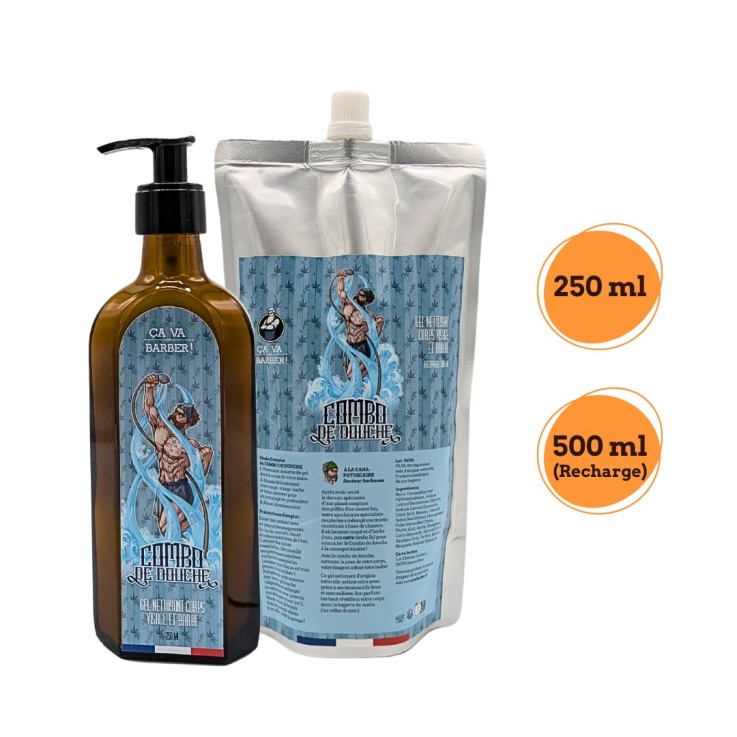 Gel nettoyant 3-en-1 à la Cannapothicaire Senteur Chanvre (250ml)