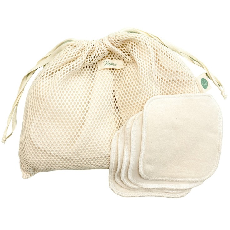 Filet de 30 lingettes lavables en coton bio