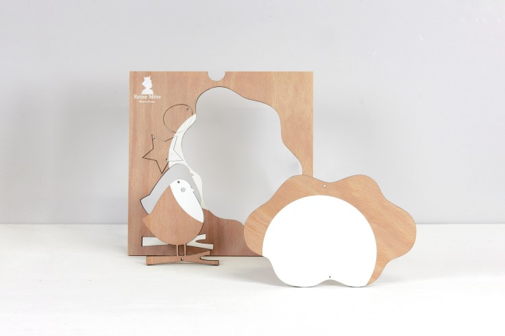 l'Oiseau et le Nuage mobile décoratif en bois