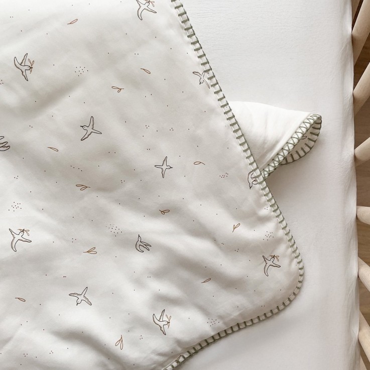 Couverture naissance matelassée l'Envolée Coton Bio