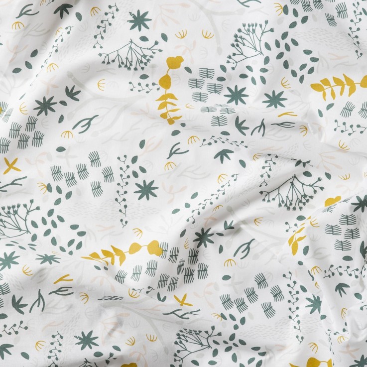 Drap plat 1 personne Coton Bio Yukari Douceur