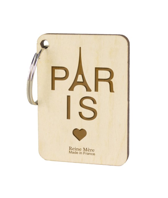 Porte-clés Paris en bois