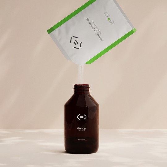 Gel douche fraîcheur Basilic et Citron en poudre à diluer (250ml)