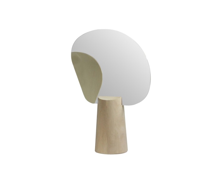 Miroir sur pied Ping Pong Grand modèle en bois