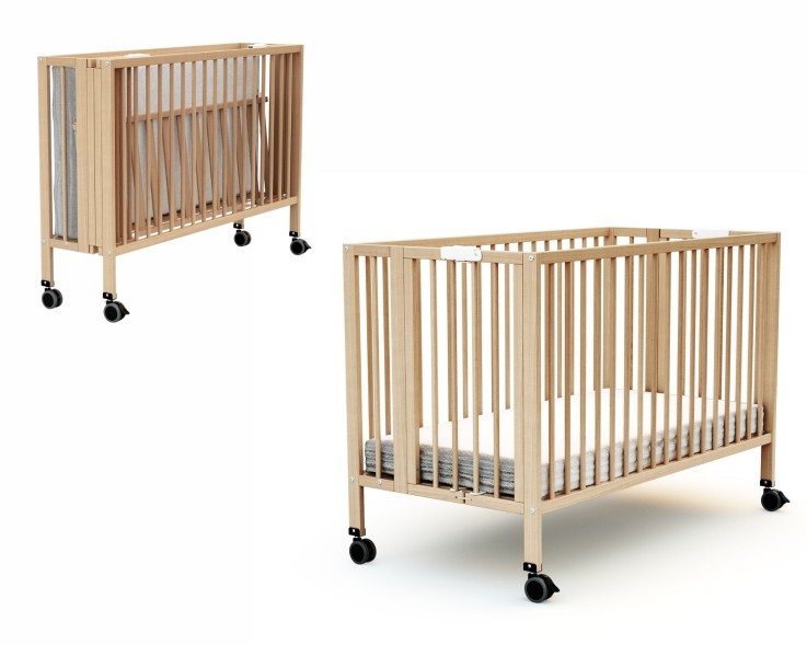 Lit bébé pliant en bois ESSENTIEL