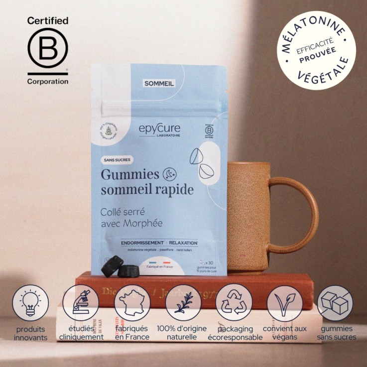 Gummies Sommeil rapide sans sucres (30 gummies) Vegan