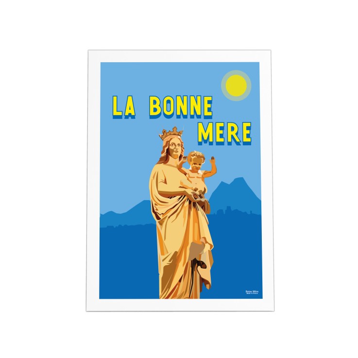 Affiche A3 en papier recyclé Bonne Mère