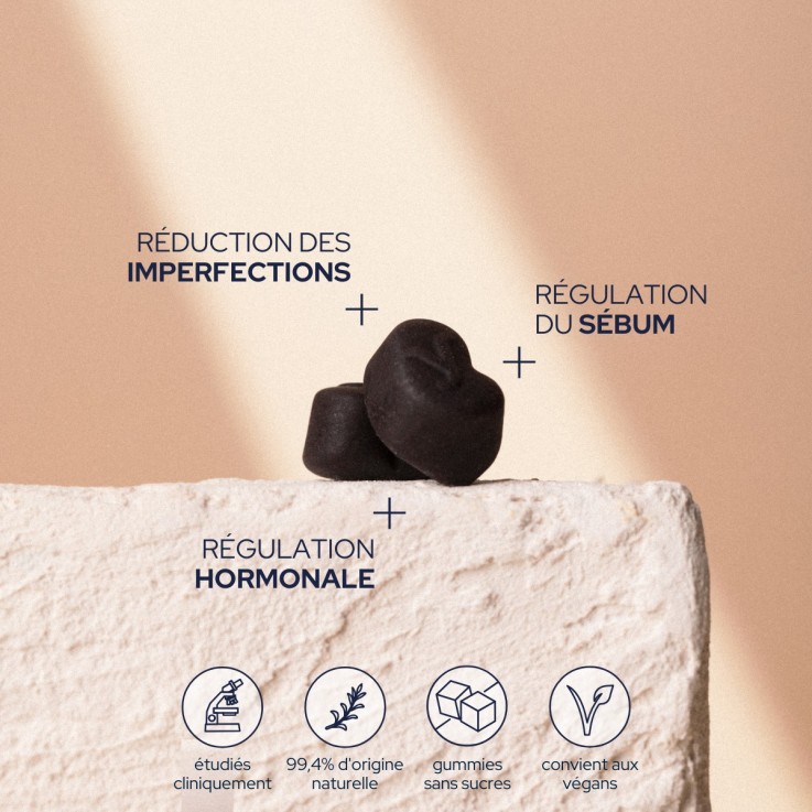 Gummies anti-imperfection sans sucres (60 gummies) Vegan