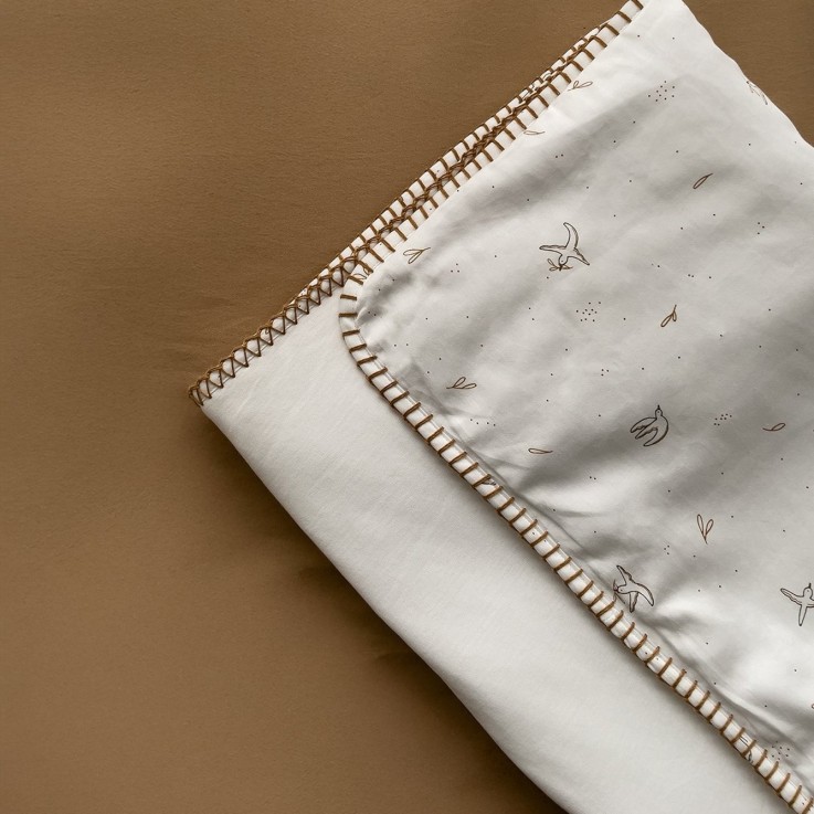 Couverture naissance matelassée l'Envolée Coton Bio
