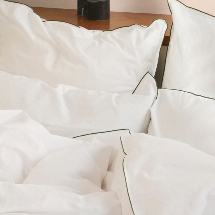 Taie d'oreiller Douceur Lavée en percale de Coton