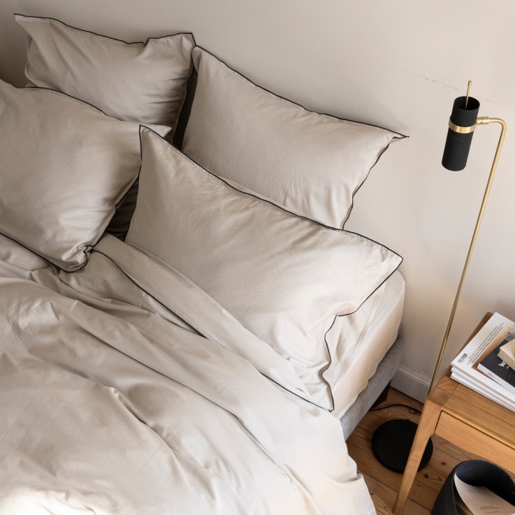 Taie d'oreiller Rêve Satiné en satin de Coton lavé